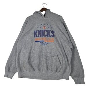 NY Knicks NBA Ultra Game Graphic Hoodie Heather Grey Mens Size 2XL XXL Pullover
